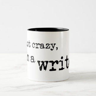 Caneca De Café Em Dois Tons Escritor louco - PRETO