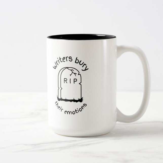 Caneca De Café Em Dois Tons Escritores enterram suas emoções (Direita)