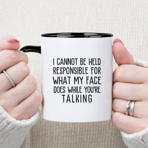Caneca De Café Em Dois Tons Escritório Não Responsável Humor Engraçado e Sarcá