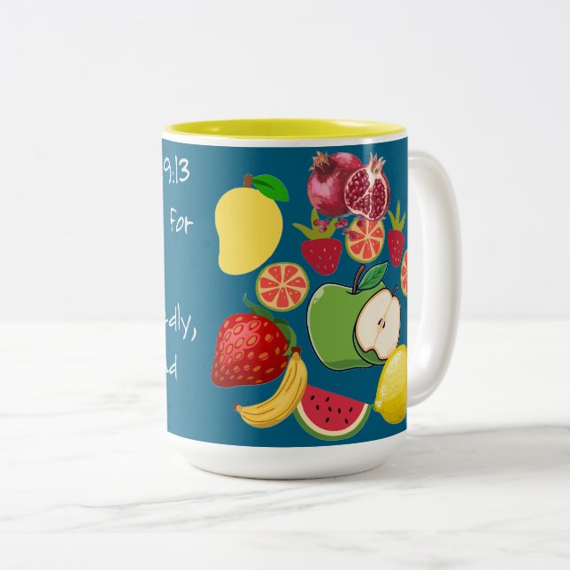 Caneca De Café Em Dois Tons Escritura (Frente Esquerda)
