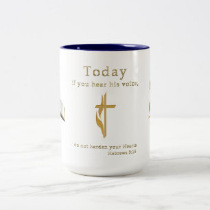 Caneca De Café Em Dois Tons Escritura de Bíblias Cristã