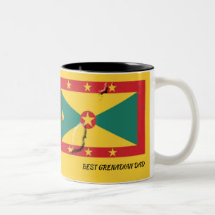 Caneca De Café Em Dois Tons Escritura de PAVILHÃO GRENADA AMARELO Patriótico