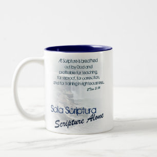 Caneca De Café Em Dois Tons Escritura de Sola Scriptura/apenas