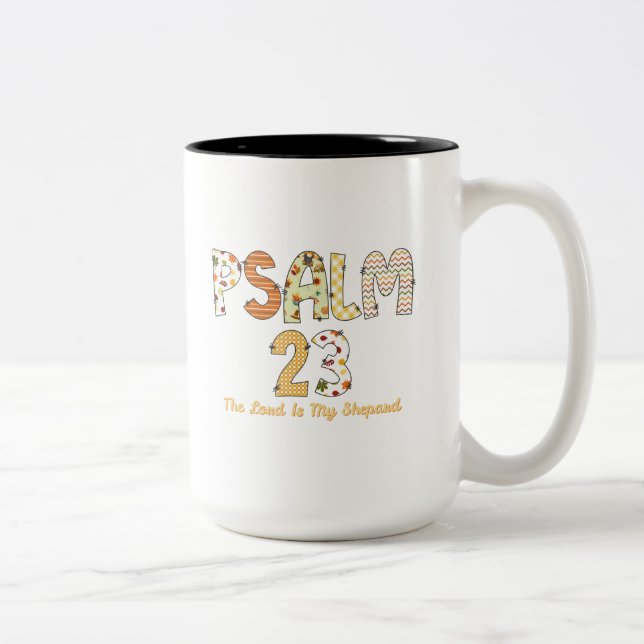 Caneca De Café Em Dois Tons Escritura do outono do Salm 23 (Direita)