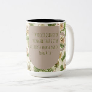 Caneca De Café Em Dois Tons Escritura João 4:14
