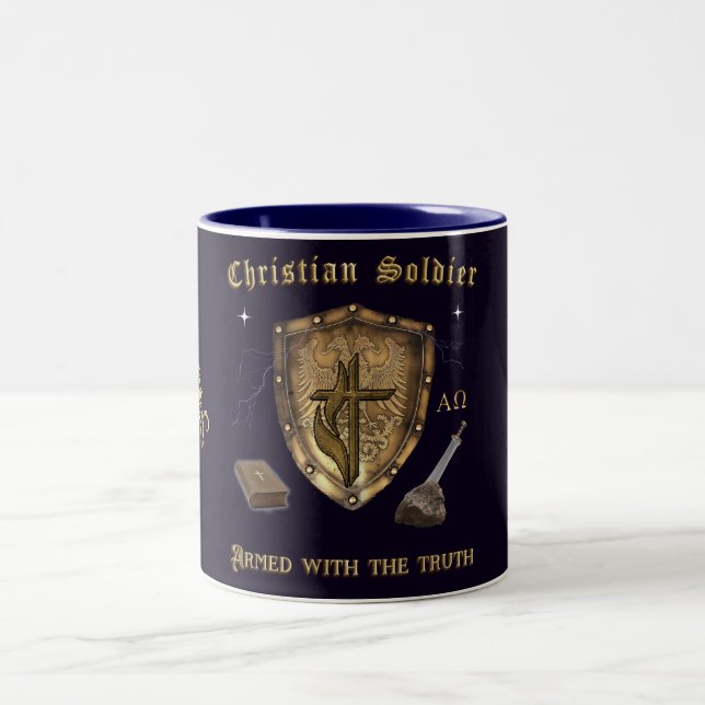 Caneca De Café Em Dois Tons Escrituras Cristãs (Centro)