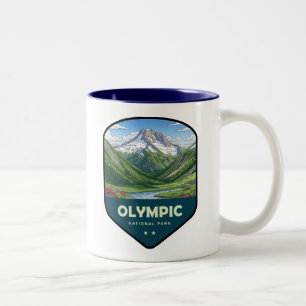 Caneca De Café Em Dois Tons Escudo do Parque Nacional Olímpico