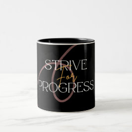 Caneca De Café Em Dois Tons Esforço De Mug Para Progresso