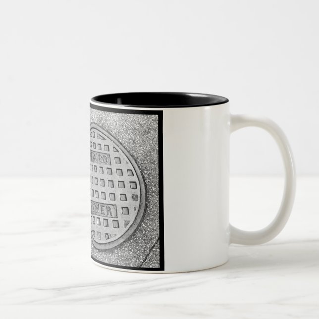 Caneca De Café Em Dois Tons esgoto de Chicago (Direita)