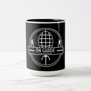 Caneca De Café Em Dois Tons Esgrima de Espadas Competitiva