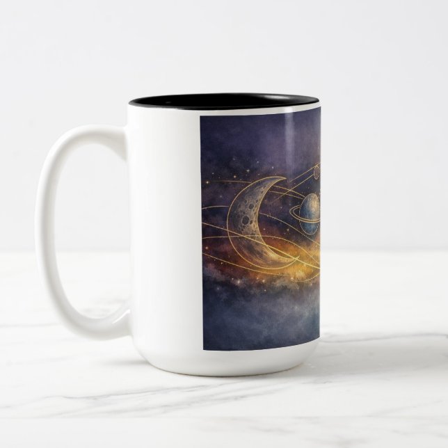 Caneca De Café Em Dois Tons Espaço (Esquerda)