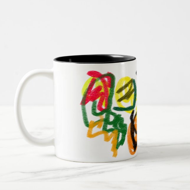 Caneca De Café Em Dois Tons Espantalho do outono (Esquerda)