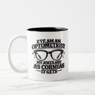 Caneca De Café Em Dois Tons Especialista em Cuidados de Visão Engraçado em Opt