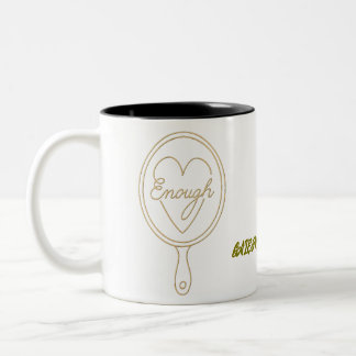 Caneca De Café Em Dois Tons Espelho Dourado do Amor-Próprio – Edição Galentine