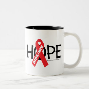 Caneca De Café Em Dois Tons Esperança de AIDS/HIV