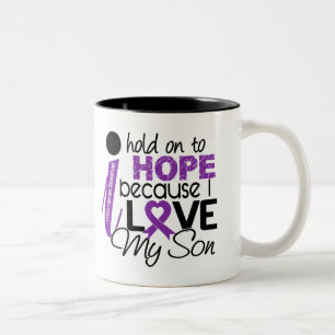 Caneca De Café Em Dois Tons Esperança para minha fibrose cística do filho