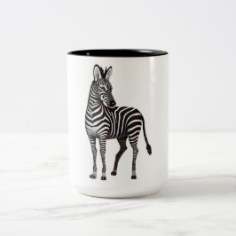 Caneca De Café Em Dois Tons Esperando ZebraMug