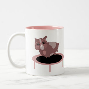 Caneca De Café Em Dois Tons Espetáculos de porcos da Guiné