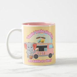 Caneca De Café Em Dois Tons Espetar alegria de tamanho grande, uma bolha de ca