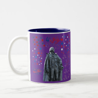 Caneca De Café Em Dois Tons Espírito Americano Brilhar roxo