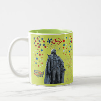 Caneca De Café Em Dois Tons Espírito Americano Brilho lima