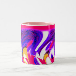 Caneca De Café Em Dois Tons Espíritos de Verão em Movimento