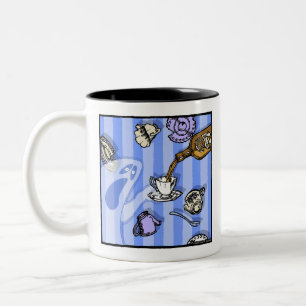 Caneca De Café Em Dois Tons Espíritos - Pop Gótico Pesadelo Surreal