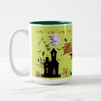 Caneca De Café Em Dois Tons Espíritos Rastejantes de limão de outubro