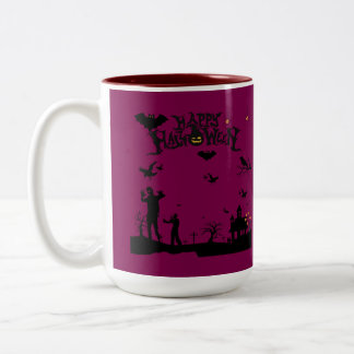 Caneca De Café Em Dois Tons Espíritos Sombrios Ascendem magenta