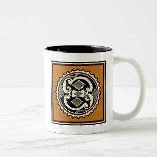 Caneca De Café Em Dois Tons Espíritos Tribais Mimbres