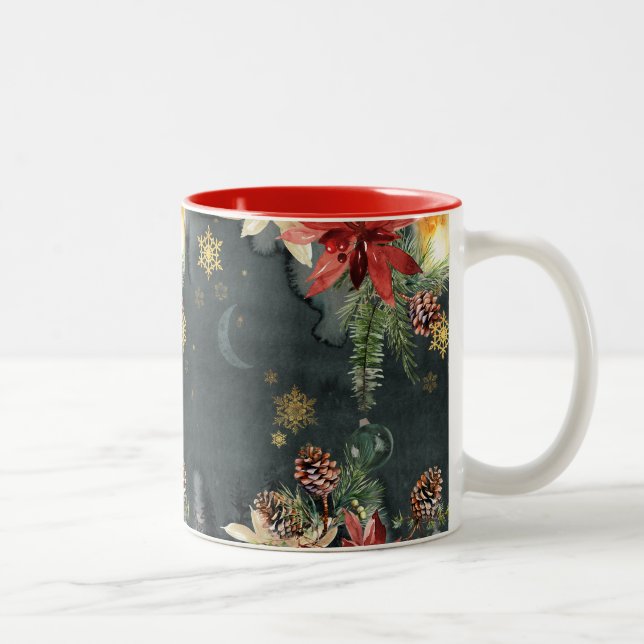 Caneca De Café Em Dois Tons Esplendor de Natal (Direita)