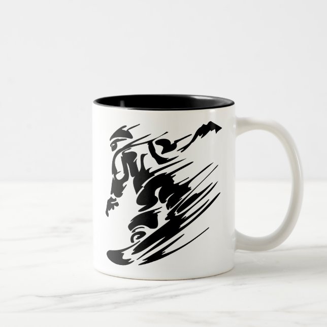 Caneca De Café Em Dois Tons Esportes do extremo da snowboarding (Direita)