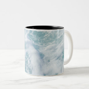 Caneca De Café Em Dois Tons Espuma de Ondas bonito