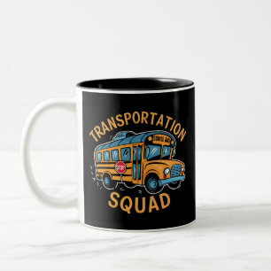 Caneca De Café Em Dois Tons Esquadrão de Transporte de Motoristas de Ônibus Es
