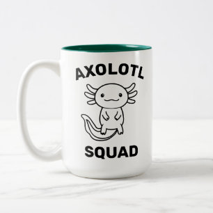 Caneca De Café Em Dois Tons Esquadrão engraçado e fofo de Axolote Festa editáv