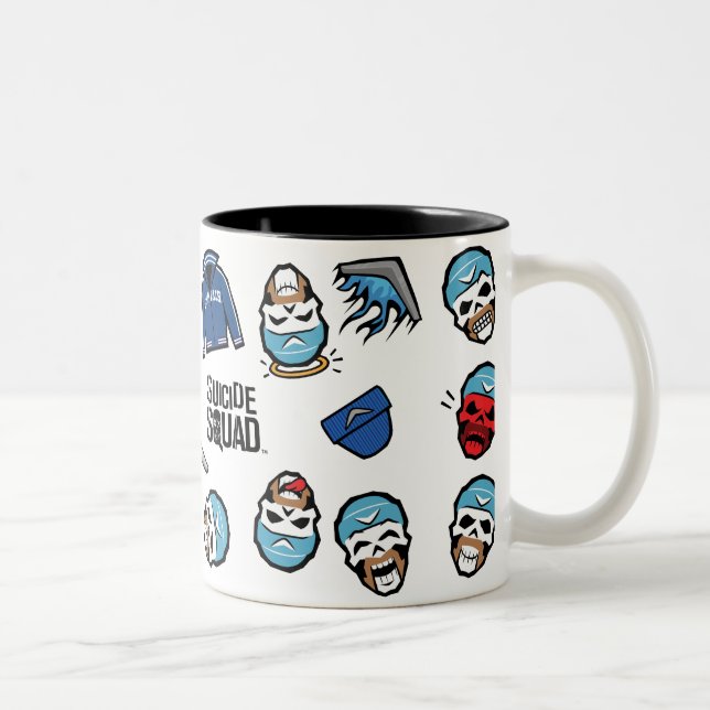 Caneca De Café Em Dois Tons Esquadrão Suicida | Capitão Boomerang Emoji Patter (Direita)