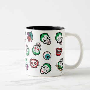 Caneca De Café Em Dois Tons Esquadrão Suicida   Coringa Emoji Pattern