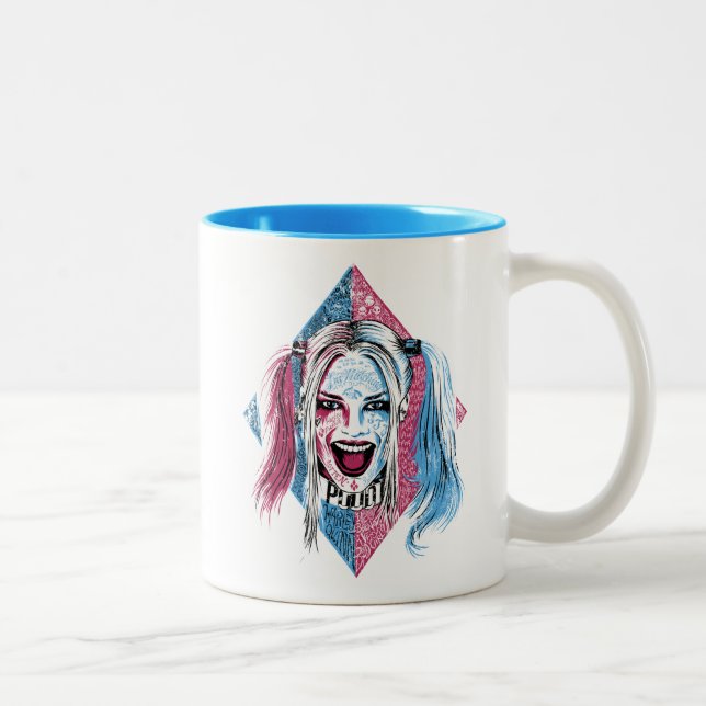 Caneca De Café Em Dois Tons Esquadrão Suicida | Harley Laugh (Direita)