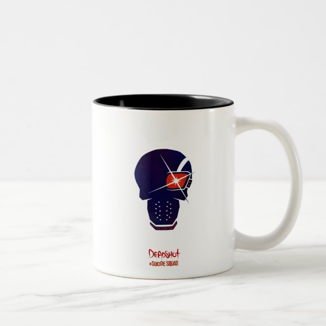 Caneca De Café Em Dois Tons Esquadrão Suicida | Ícone de cabeça morto (Direita)