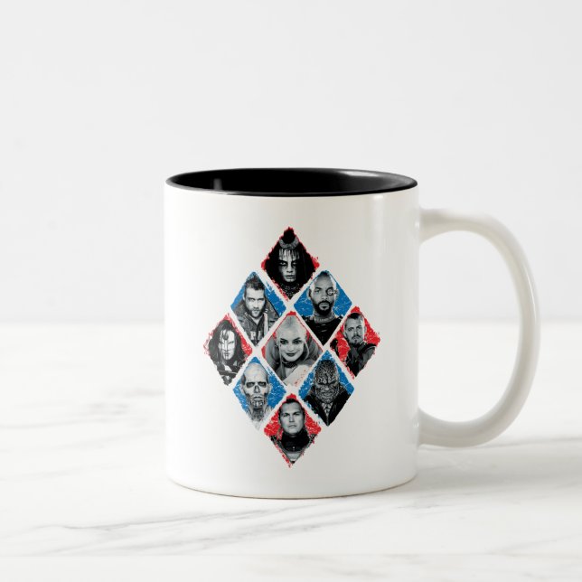 Caneca De Café Em Dois Tons Esquadrão Suicida | Task Force X Verificada Diaman (Direita)