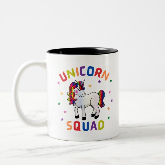 Caneca De Café Em Dois Tons Esquadrão Unicorn (Esquerda)