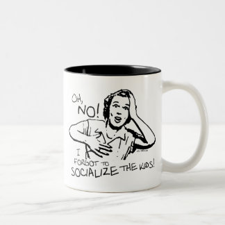 Caneca De Café Em Dois Tons Esqueceu a socialização