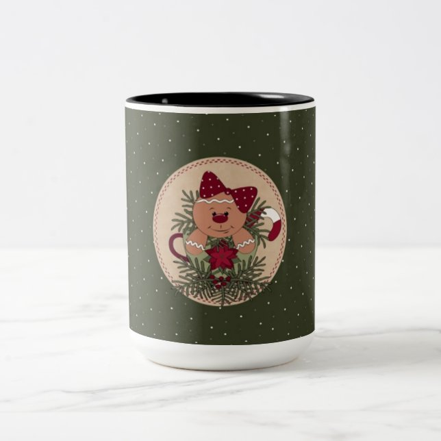 Caneca De Café Em Dois Tons Esquema de Lady Mug (Centro)