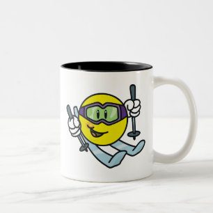 Caneca De Café Em Dois Tons Esqui