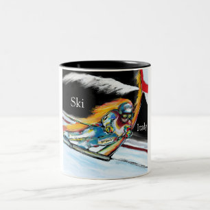 CANECA DE CAFÉ EM DOIS TONS ESQUIADOR