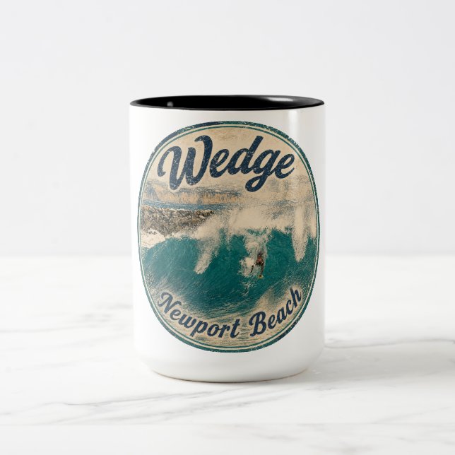 Caneca De Café Em Dois Tons Esquiando na Wedge - John Minar Photography  (Centro)