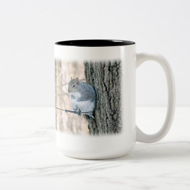 Caneca De Café Em Dois Tons Esquilo cinza - Sciurus carolinensis (Direita)