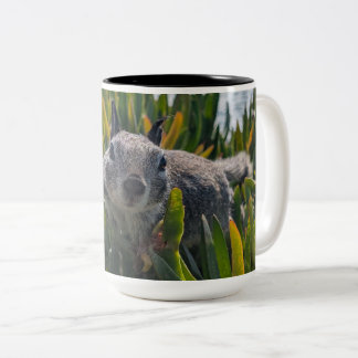 Caneca De Café Em Dois Tons Esquilo do chão da Califórnia