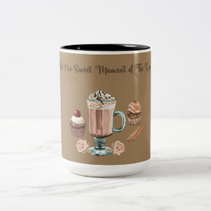 CANECA DE CAFÉ EM DOIS TONS ESSE UM DOCE MOMENTO DO DIA