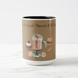 CANECA DE CAFÉ EM DOIS TONS ESSE UM DOCE MOMENTO DO DIA